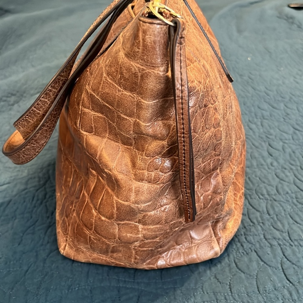 Fossil Felicity Brown Crocodile Tote - Picture 5 of 14